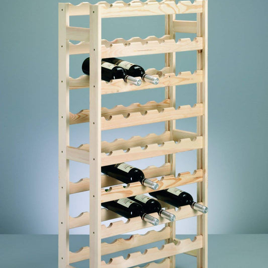 Zeller 13165 Bottle Shelf for 54 Bottles Pine 67.5 x 25 x 118 cm