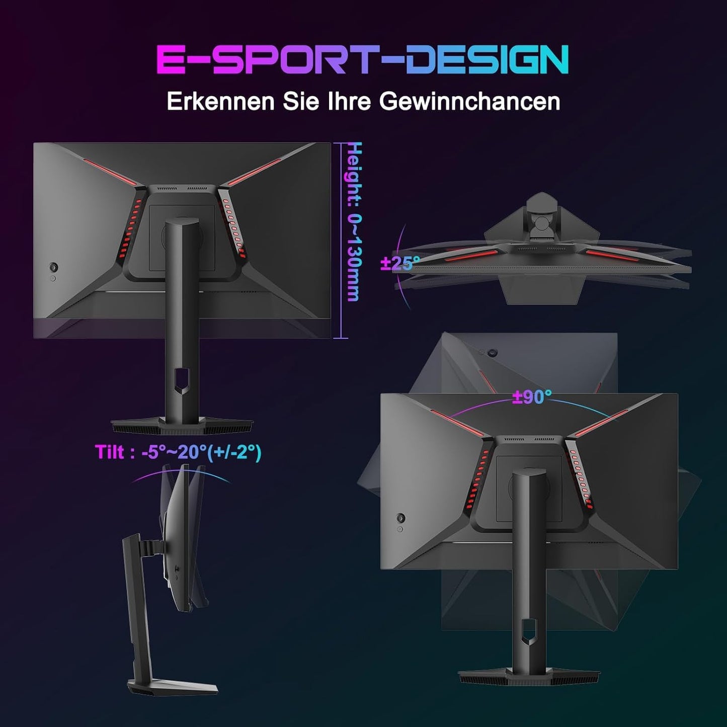 Minifire 27-Inch Monitor, 100 Hz, Anti-Flicker, Full HD, 1080p Monitor PC Screen with HDMI VGA Ports (MF27X3AL HDMI Cable Included)