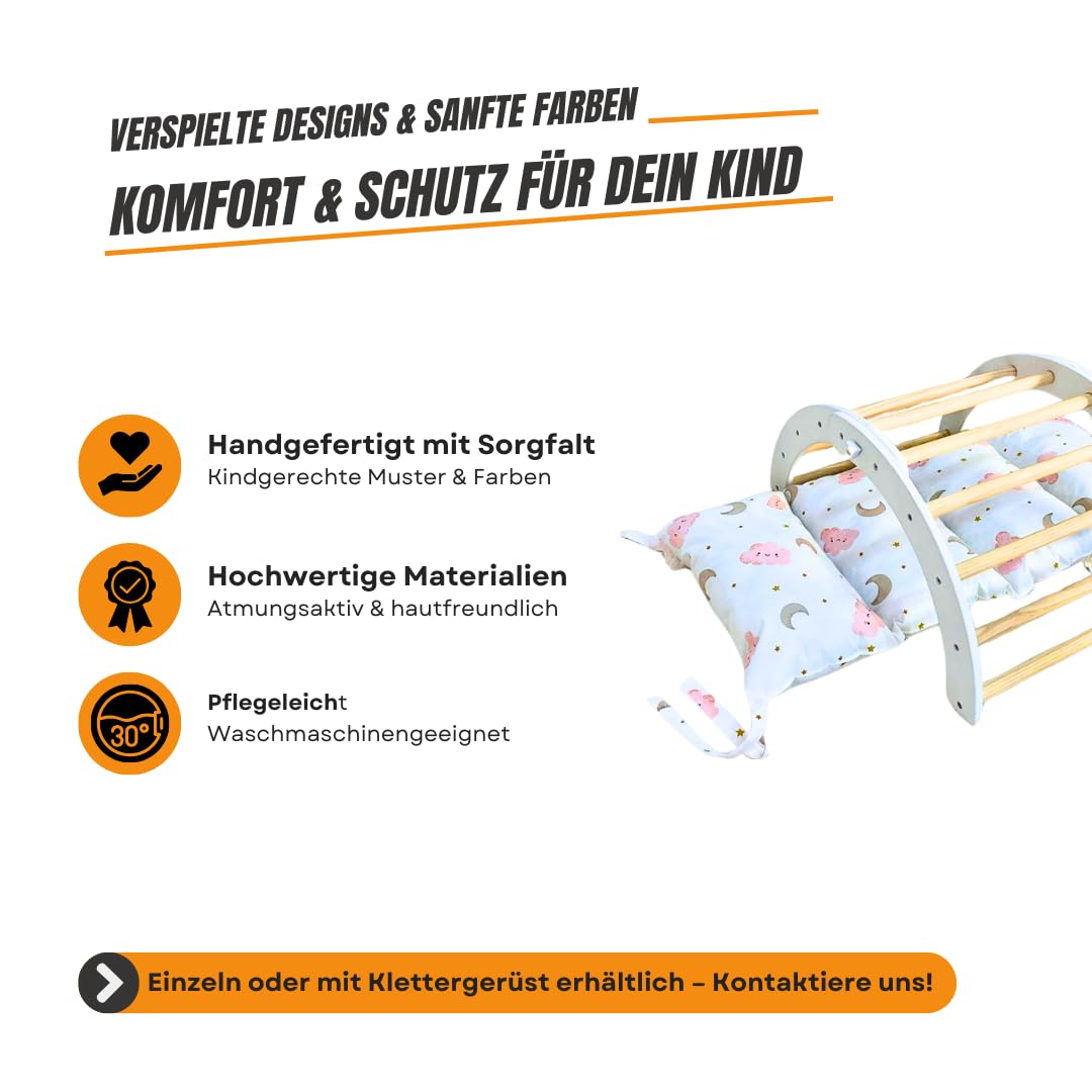 Lululearn® Climbing Triangle, Climbing Arch & Ramp [Foldable] Ideal for Indoor & Garden - Climbing Frame from 1 Year, Montessori Toy for Active Learning - Discover Now! (White)