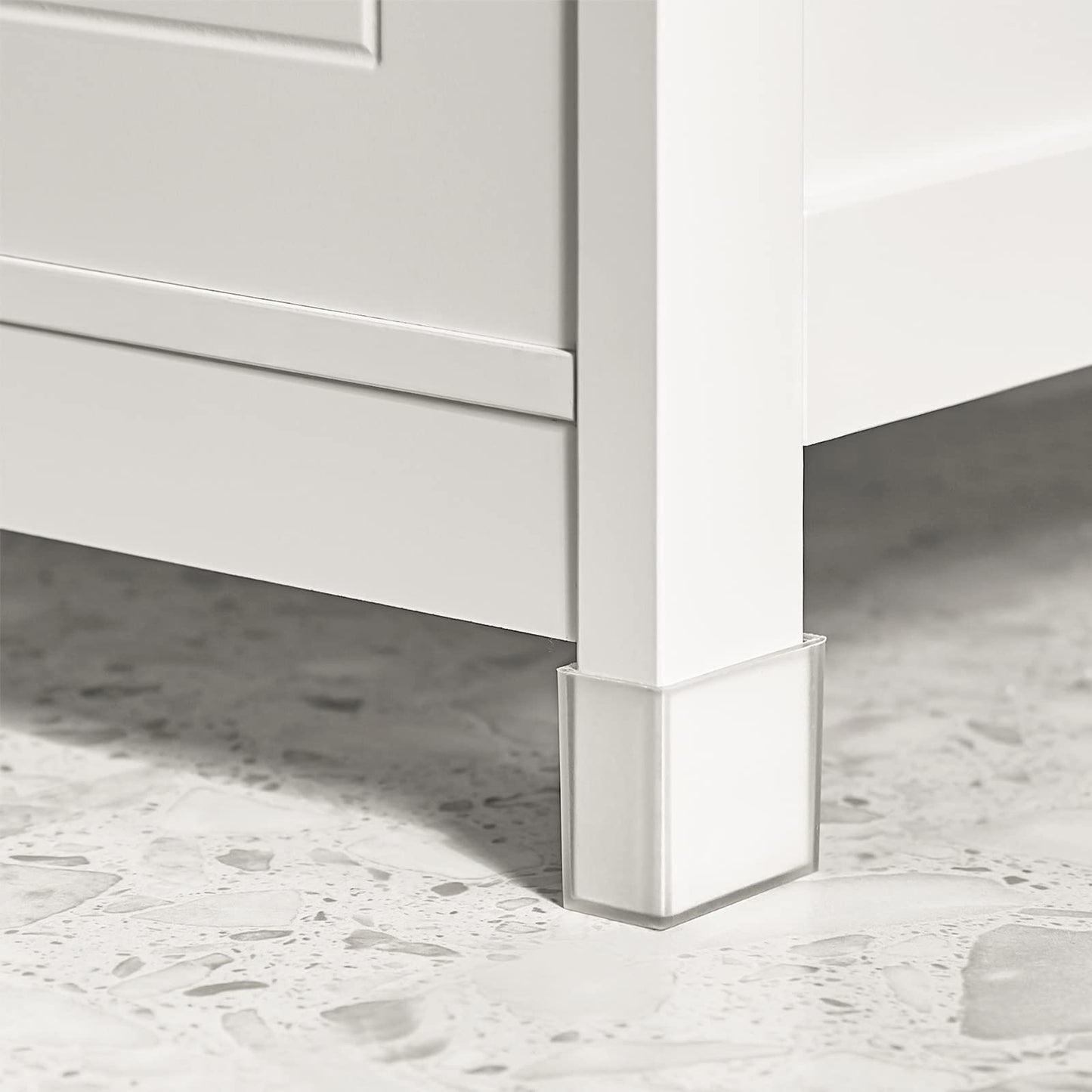 SoBuy FRG128-W Vanity Unit Bathroom Cabinet with Foot Pads, Vanity Unit for Bathroom, Bathroom Furniture, White, 60 x 61 x 30 cm