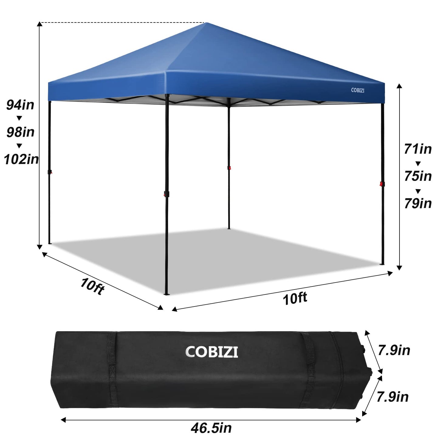 COBIZI Pavillon 3x6,Faltpavillon 3x6 Wasserdicht Stabil Winterfest, Sofort aufklappbare Vordächer Outdoor Gartenzelt mit 6 Seitenteilen, für Party Garten Festival, Weiß