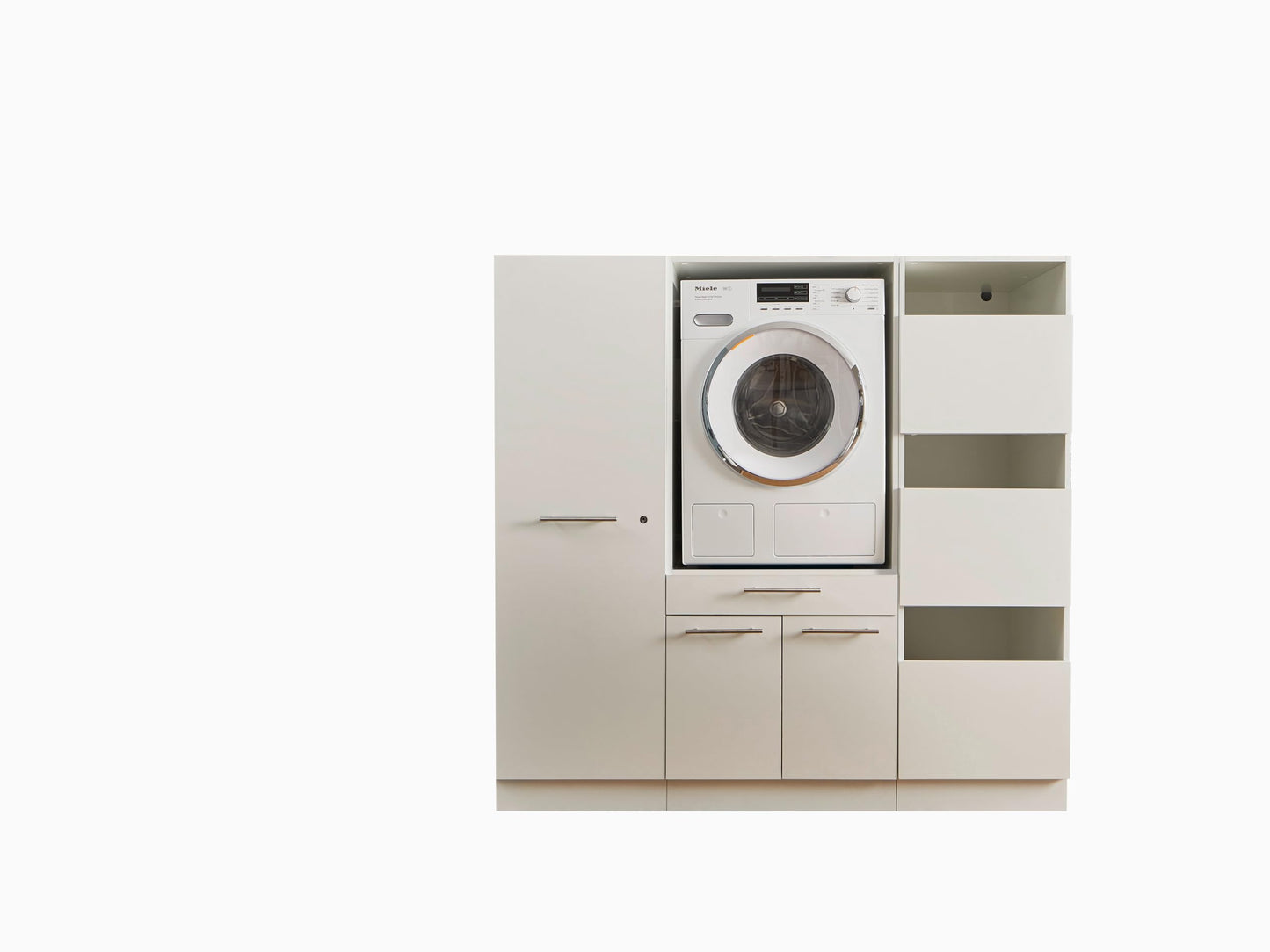 LAUNDREEZY Cabinet Attachment for Washing Machine Cabinet, White, Attachment Cabinet for Additional Storage Space in the Laundry Room, 50 x 38 x 67.5 cm (W x H x D)
