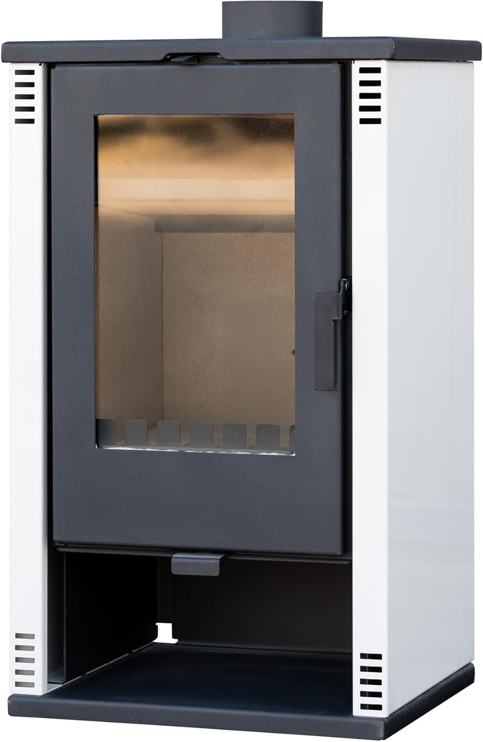 ALAZ K10M Fireplace Wood Stove White 10 kW Fireplace Heating Stove Permanent Burning Stove Wood Stove Fireplace Wood Stove Fireplace Fireplace Wood