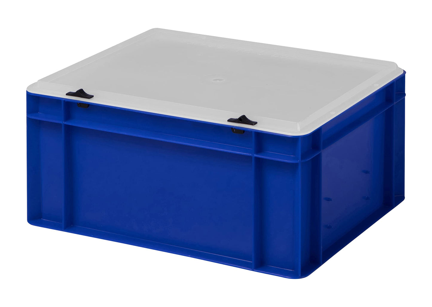 Design Eurobox Stacking Box Storage Container Plastic Box in 5 Colours and 16 Sizes with Transparent Lid (Matte) (Grey, 60 x 40 x 33 cm)