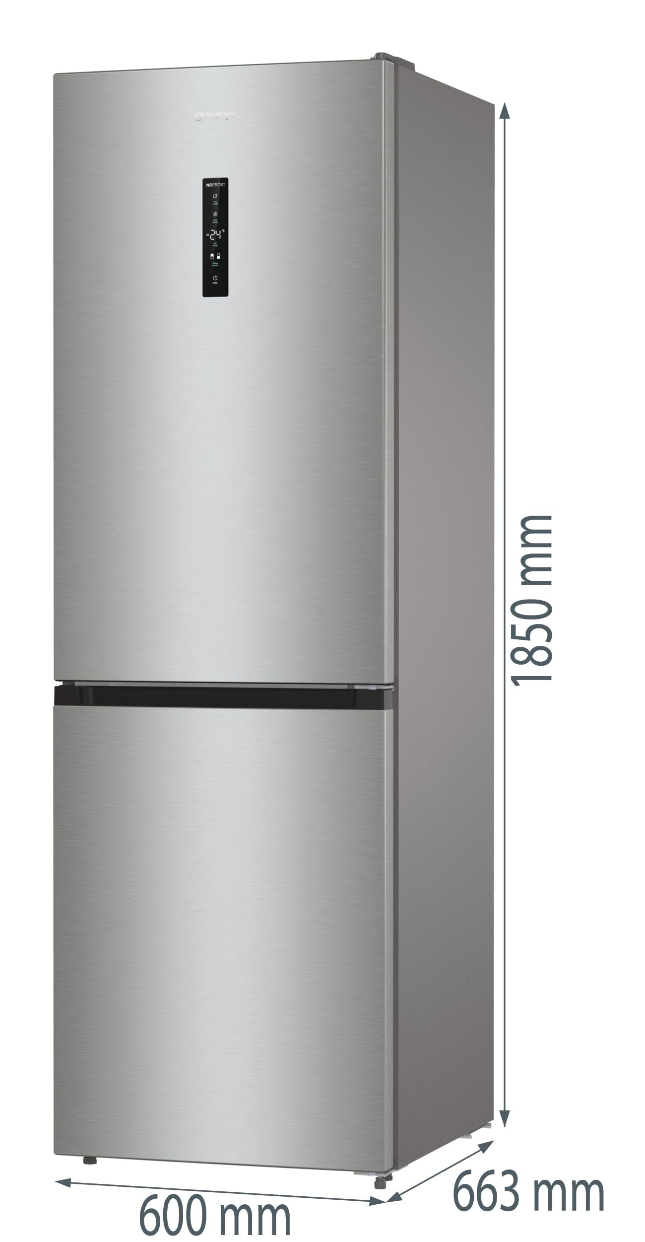 Gorenje N 619EAW4 Fridge-Freezer Combination, LED Display, 186 cm, 300 L, NoFrostPlus, Vegetable Compartment with Moisture Control, FastFreeze, White