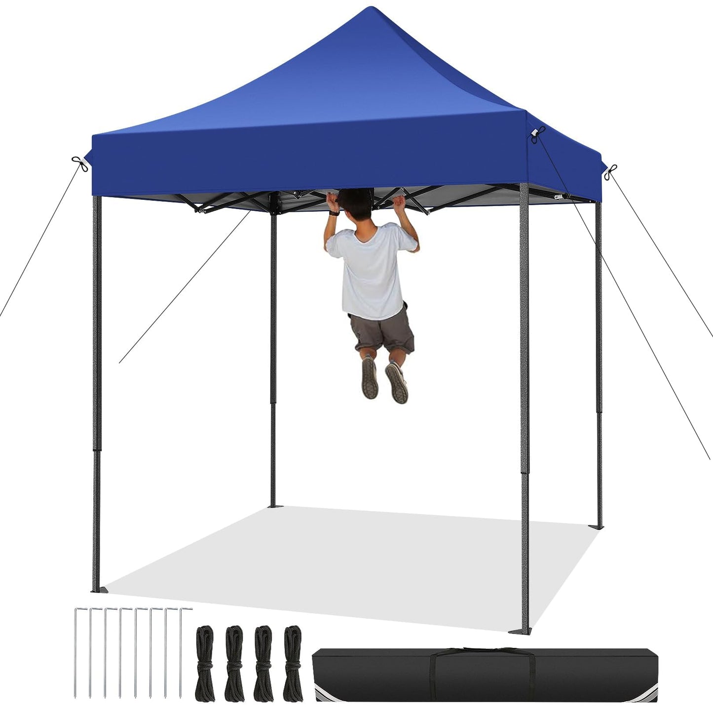 Tooluck Folding Gazebo, 3 x 4.5 m, Waterproof, Stable, Outdoor, Garden Party Tent, UV Protection 50+, with 4 Side Panels, Grey