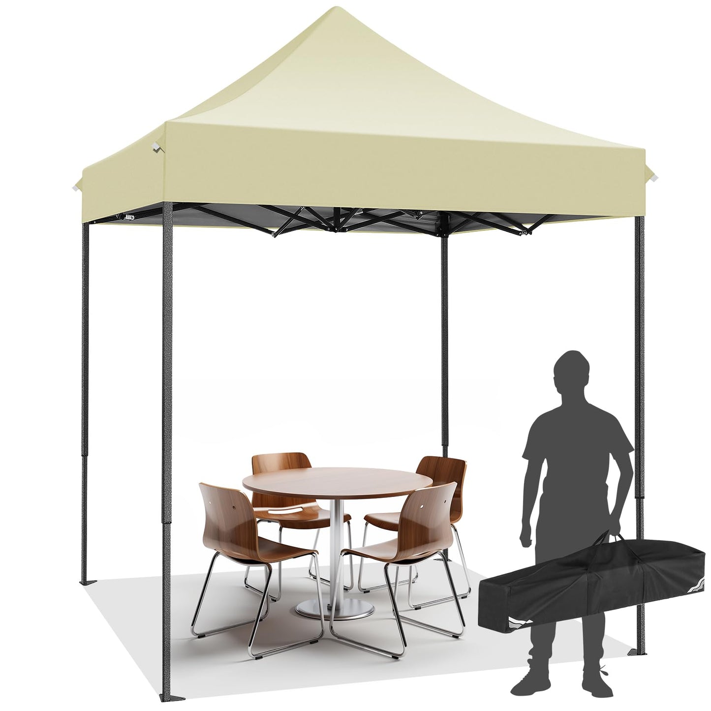 Tooluck Folding Gazebo, 3 x 4.5 m, Waterproof, Stable, Outdoor, Garden Party Tent, UV Protection 50+, with 4 Side Panels, Grey