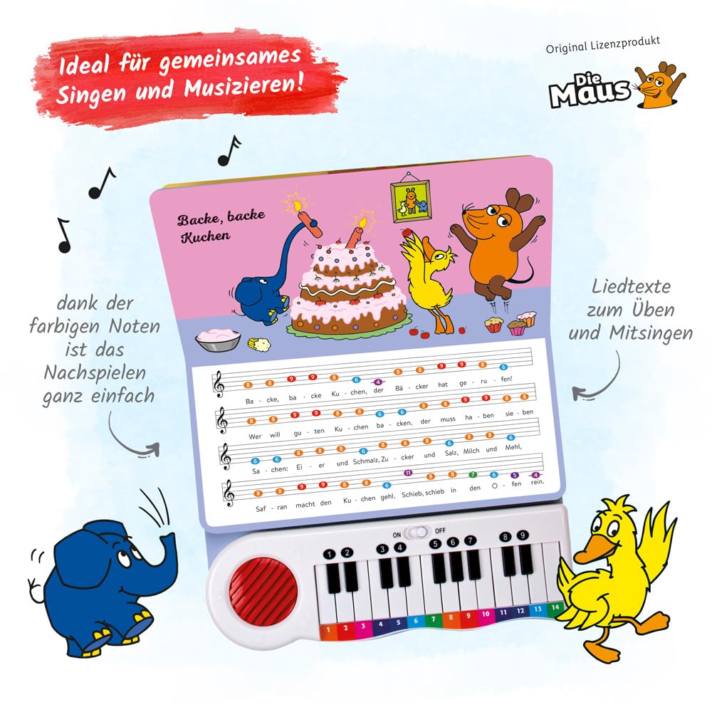 Trötsch Die Maus Klavierbuch Meine ersten Lieder Soundbuch Liederbuch: Beschäftigungsbuch Soundbuch Liederbuch (Ab 2 Jahren)