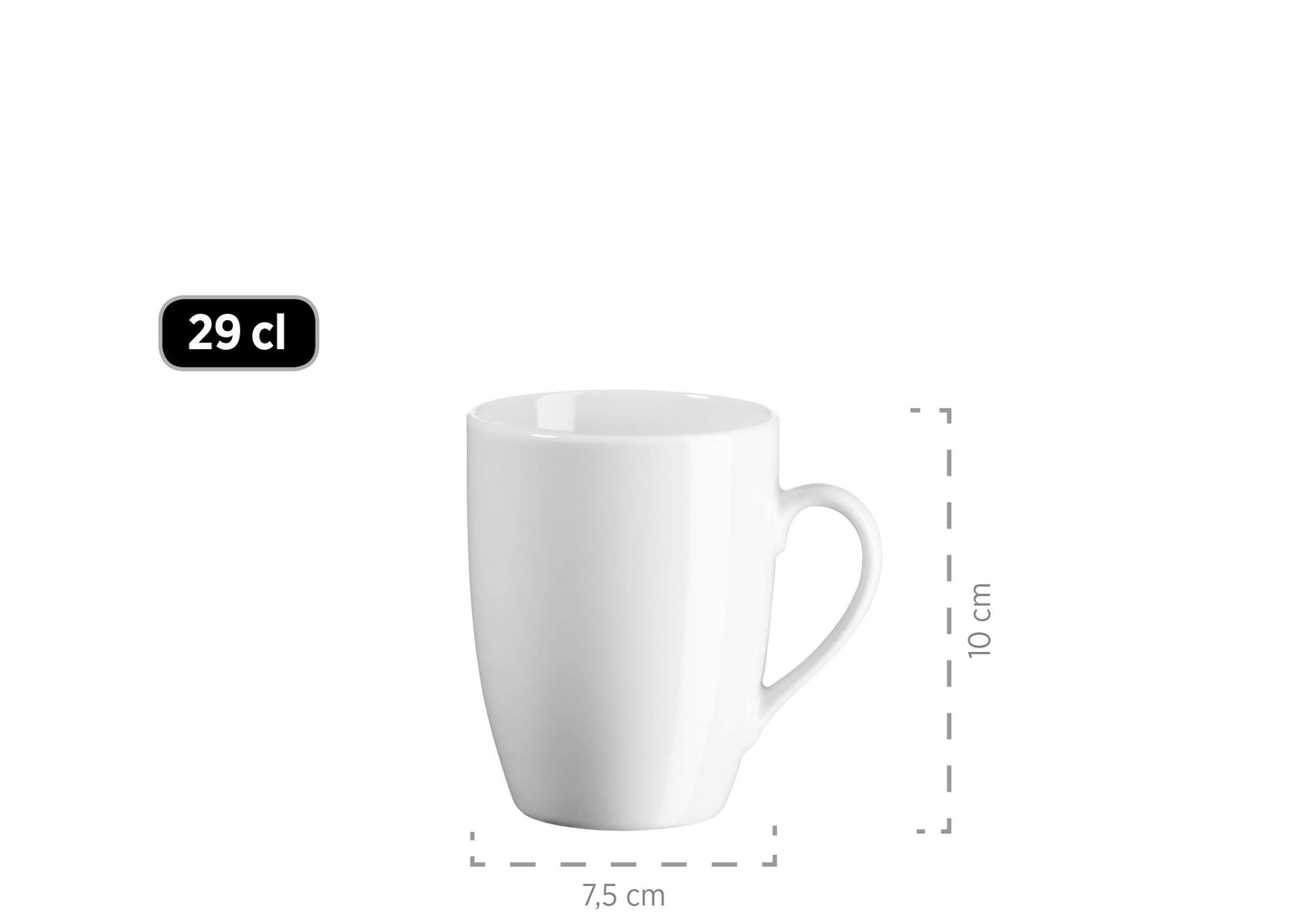 MÄSER 931523 Barca Geschirr-Set für 6 Personen, 30-tlg. Kombiservice, Porzellan, Weiß