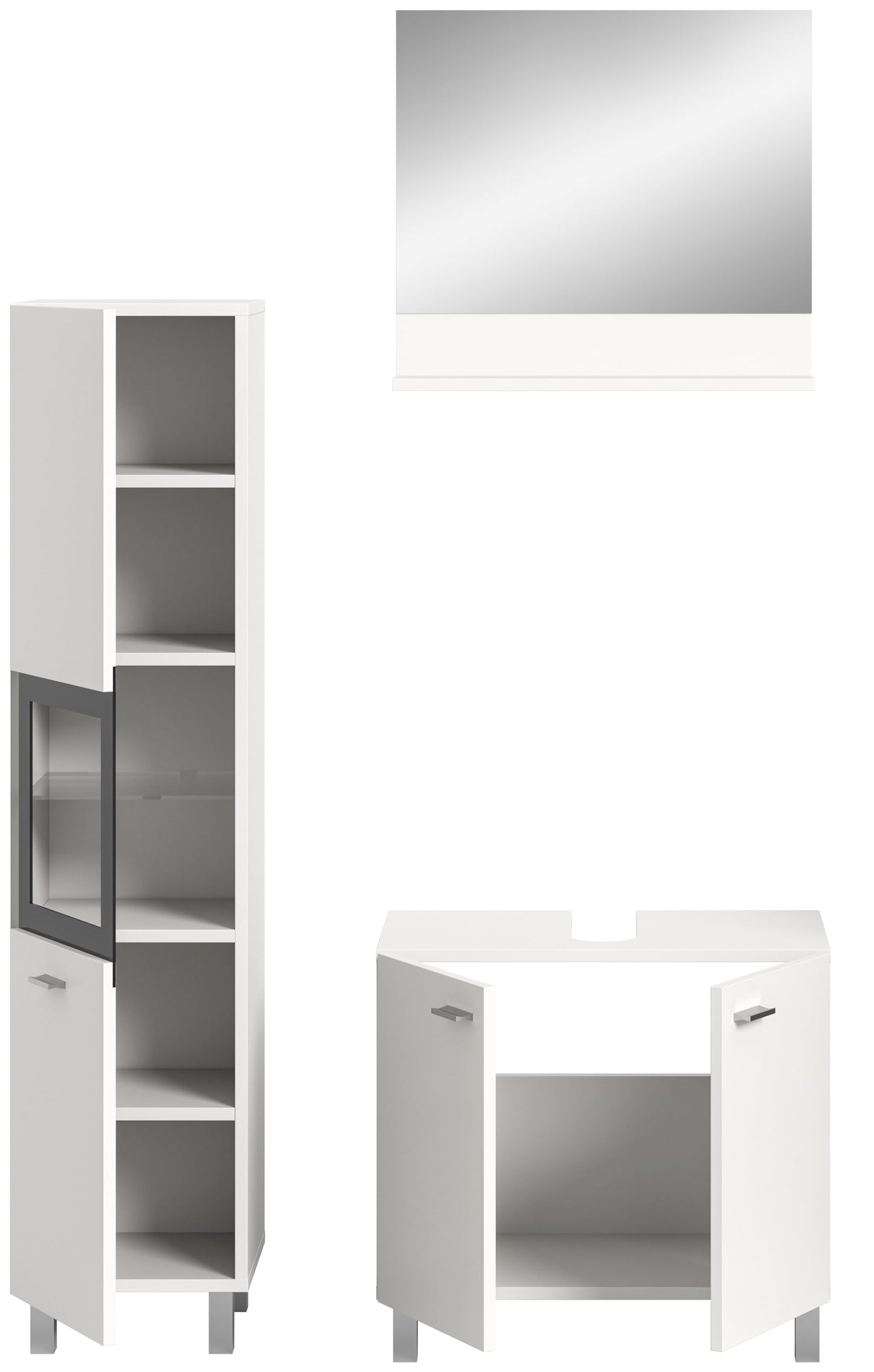 Boston Bathroom Cabinet, Standing Wall Cabinet, Hanging Cabinet, Wall Cabinet, Sonoma Oak Wood, Approx. 30 x 80 x 29 cm, Floor Standing/Hanging Mountable