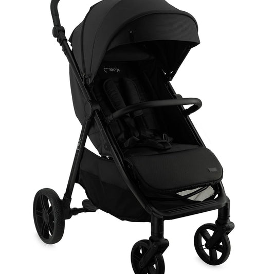 MoMi CLARA Children's Pushchair from 6 Months of Life, Up to 22 kg Body Weight, 5 Point Safety Belt, Footmuff, Drink Holder, Shopping Basket, Changing Bag, Insect and Rain Protection