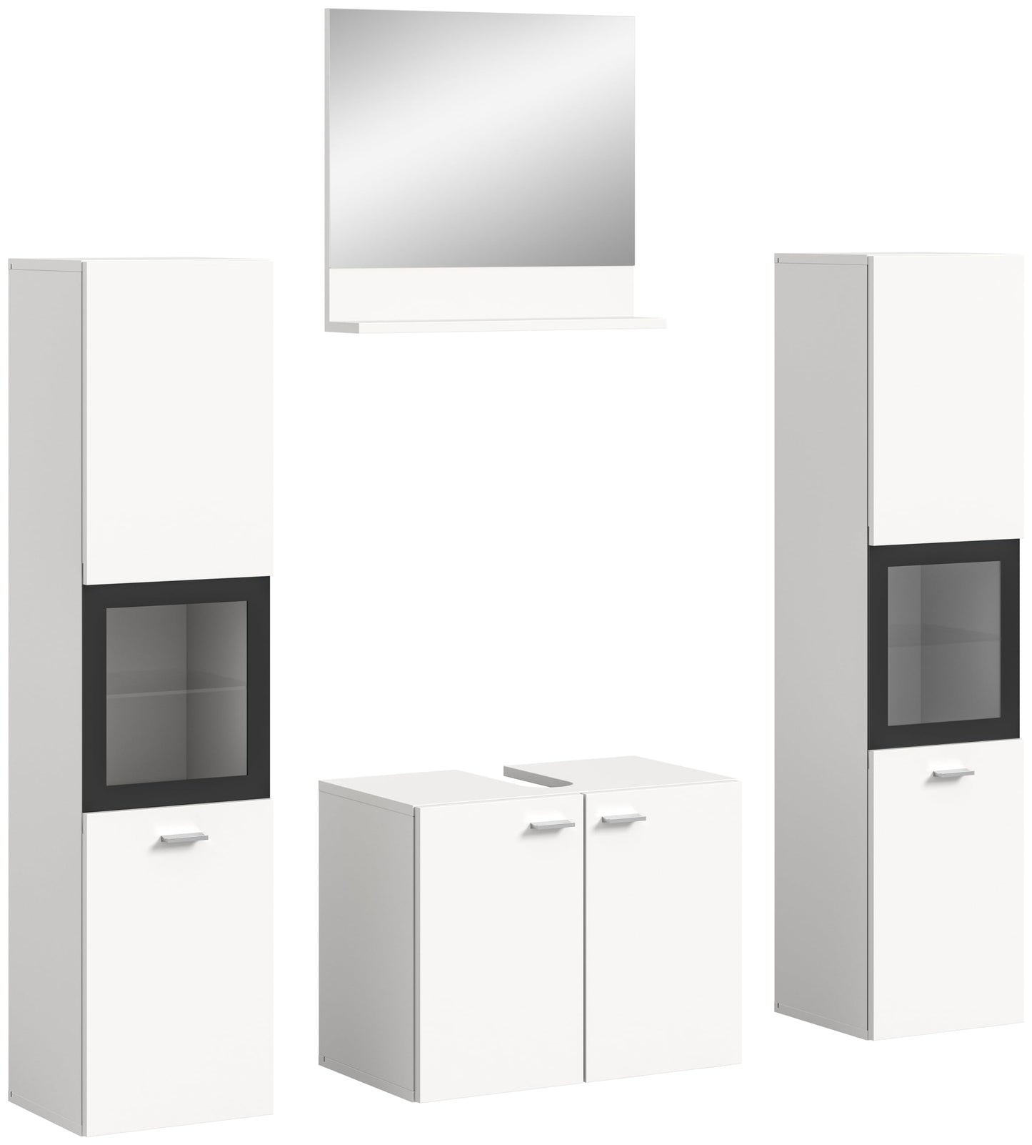 Boston Bathroom Cabinet, Standing Wall Cabinet, Hanging Cabinet, Wall Cabinet, Sonoma Oak Wood, Approx. 30 x 80 x 29 cm, Floor Standing/Hanging Mountable