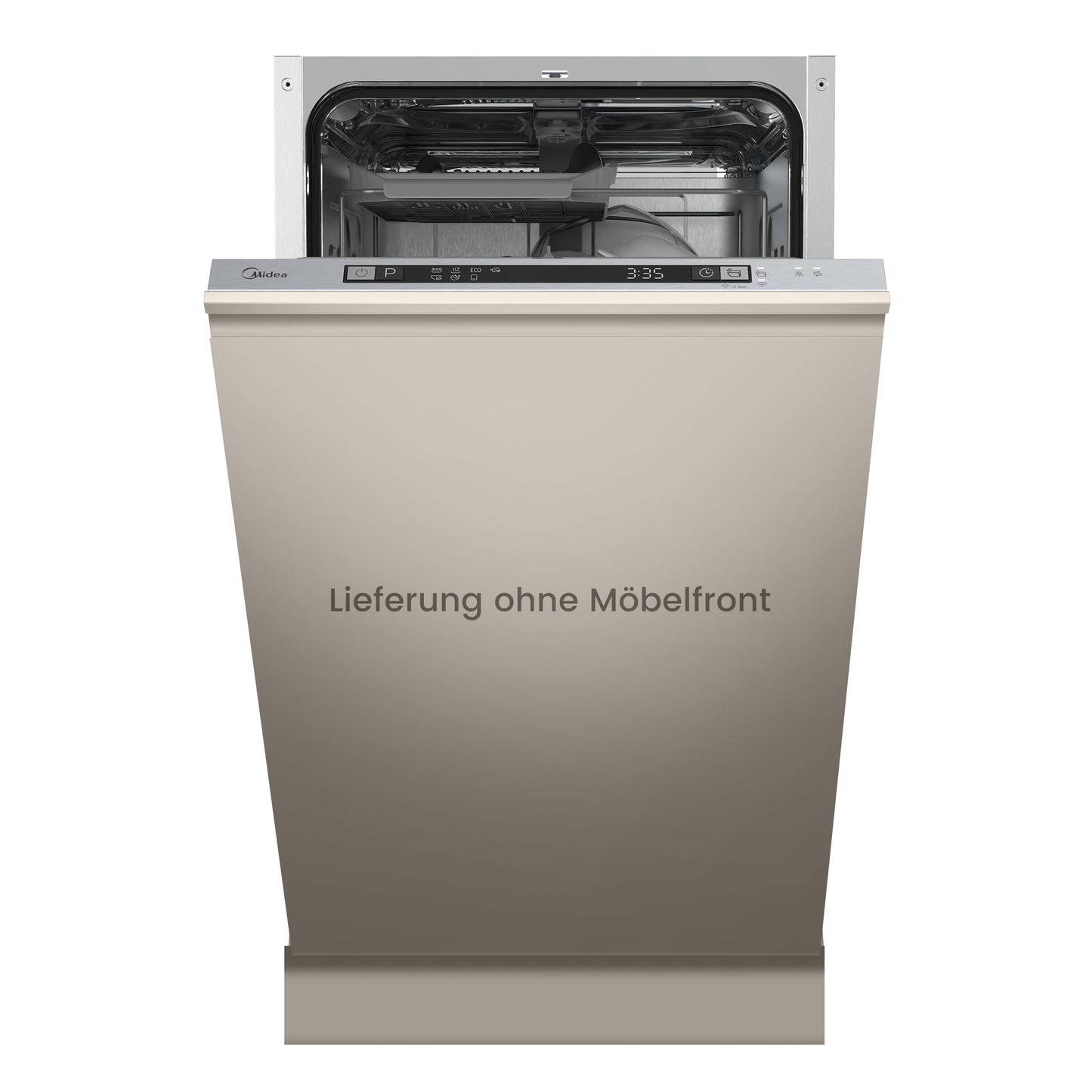 Midea SU 5.35X14CS Dishwasher Base, 14 MGD, Dishwasher 60 cm, Home Connect, Hygiene Care+, Machine Care +, Extra Drying, Half Load, 44 db, Start Delay, Stainless Steel
