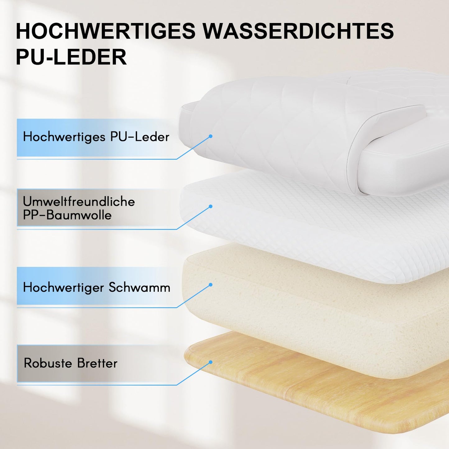 naspaluro Executive Office Chair with Footrest, Ergonomic Desk Chair, PU Leather Computer Chair with Padded Armrests and Soft Headrest Tilt Function, Height Adjustable Swivel Chair, Black