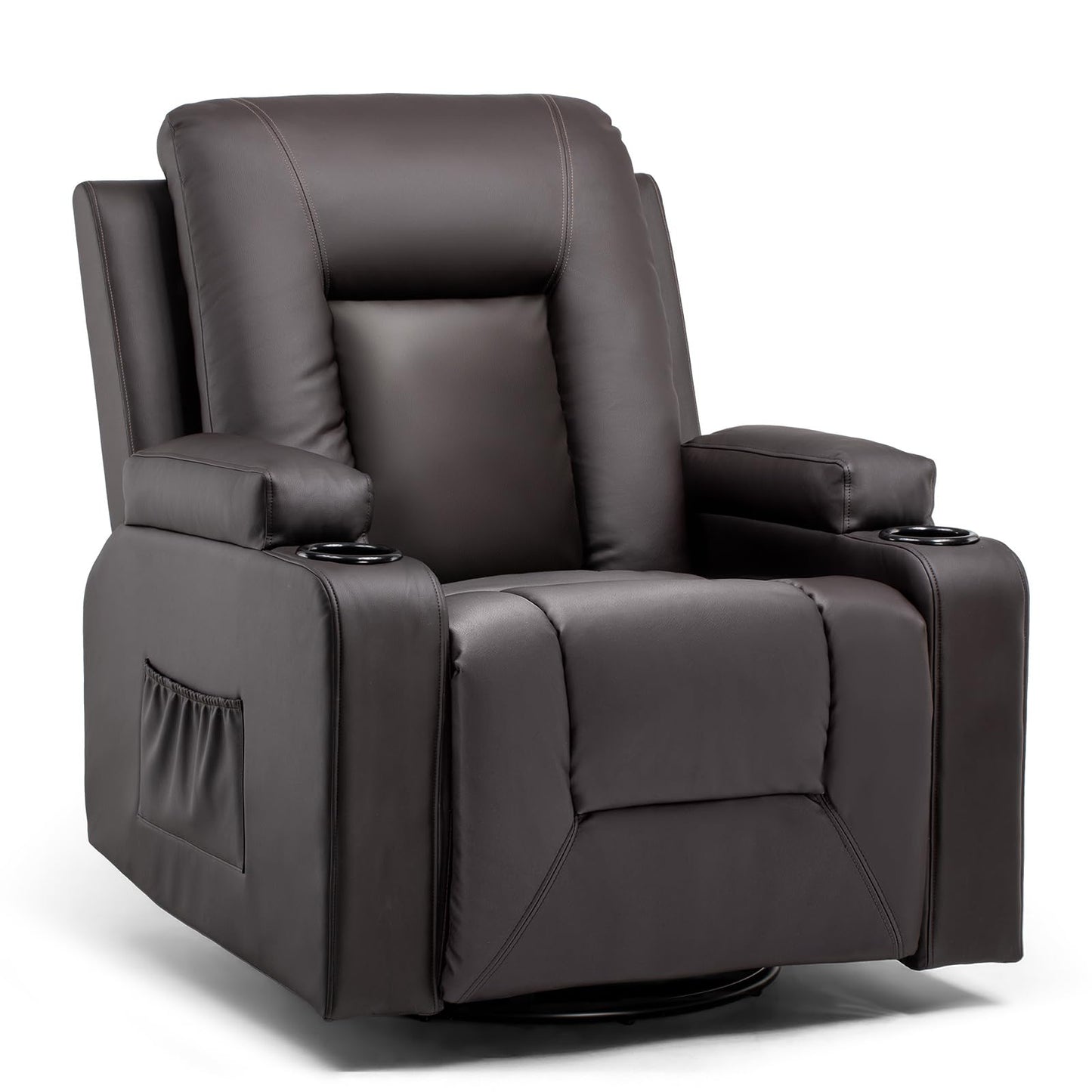COMHOMA Relaxsessel-Set, Sofa, Sofa-Set aus Kunstleder, Fernsehsessel Ruhesessel Liegesessel mit Liege-Funktion Polstersessel Schlafsessel für Wohnzimmer Schlafzimmer Heimkino,Schwarz, 3+2+1