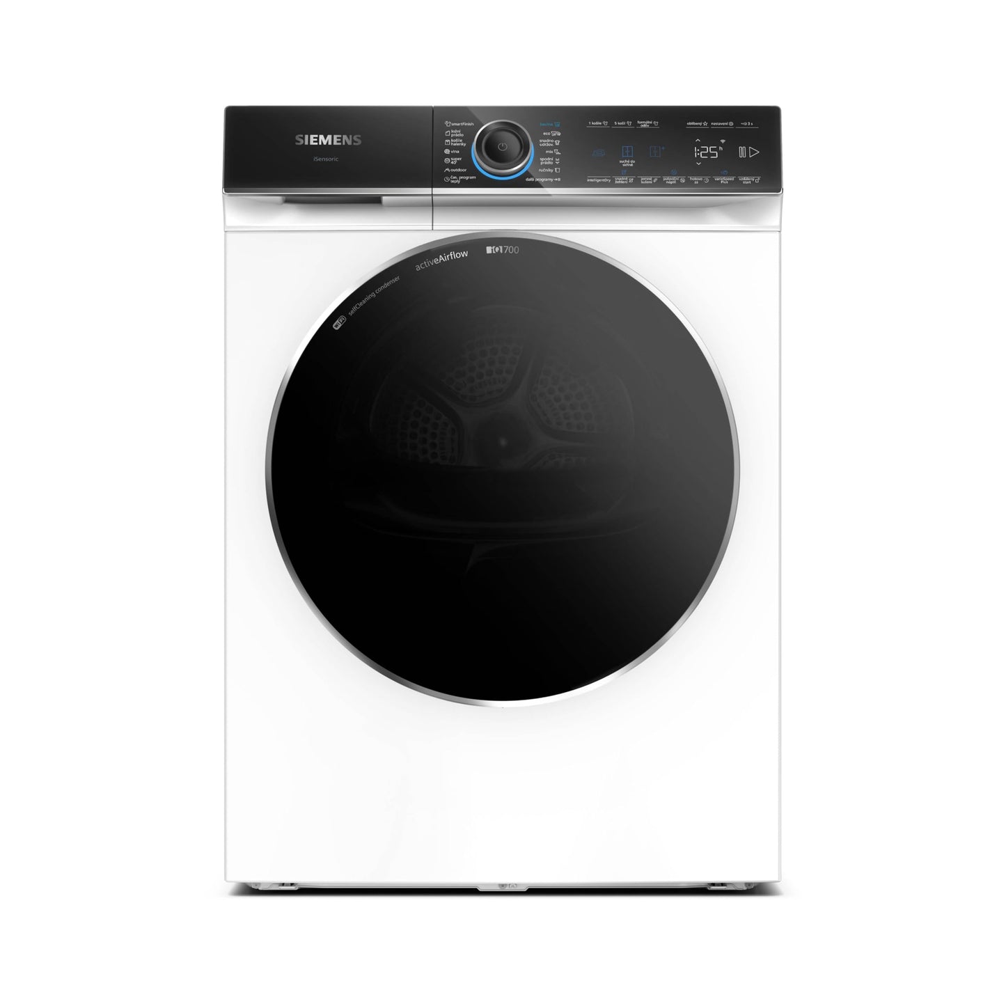 Siemens WR47B2C40 iQ700 Heat Pump Dryer, 9 kg, Self-Cleaning Condenser, AutoDry, Short Program 40 Inch, Refill Function, Reversing Drum, Half Load, LED Display, Touch Control