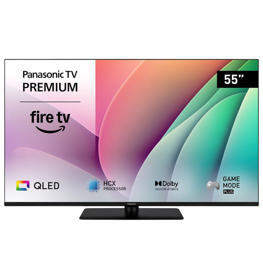 Panasonic Premium TV-50W80AEZ, W80 Series 50 Inches, 4K Ultra HD QLED Smart TV, 2024, Fire TV, Dolby Vision & Atmos, Game Mode Plus, Alexa Voice Control, Airplay, Black