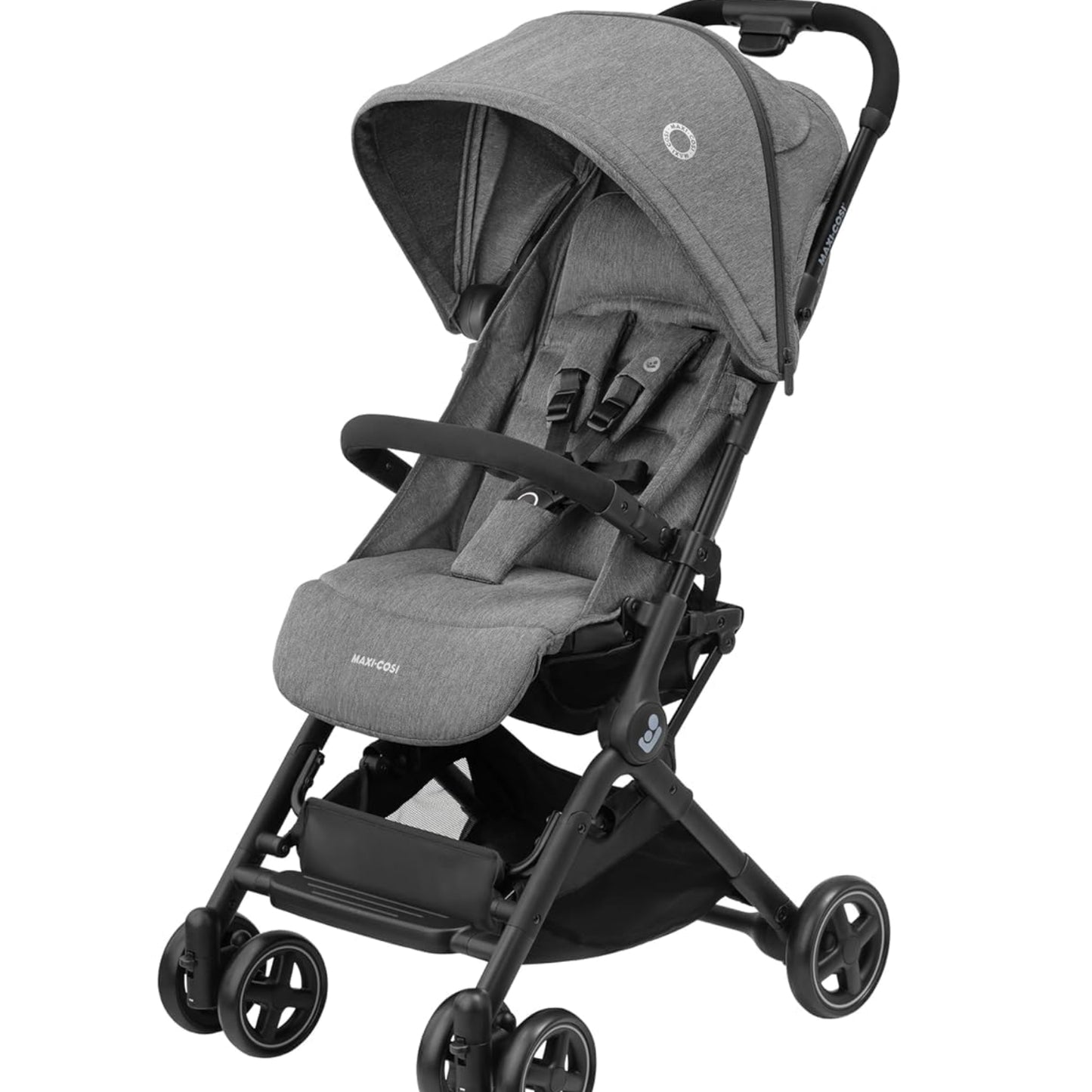 Maxi-Cosi Lara2 Baby Pram, 0-4 Years, 0-22 kg, Feather-Light, Compact Buggy, 3 Reclining Positions, Flat Reclining Position, Small Foldable, Shoulder Strap, Select Grey