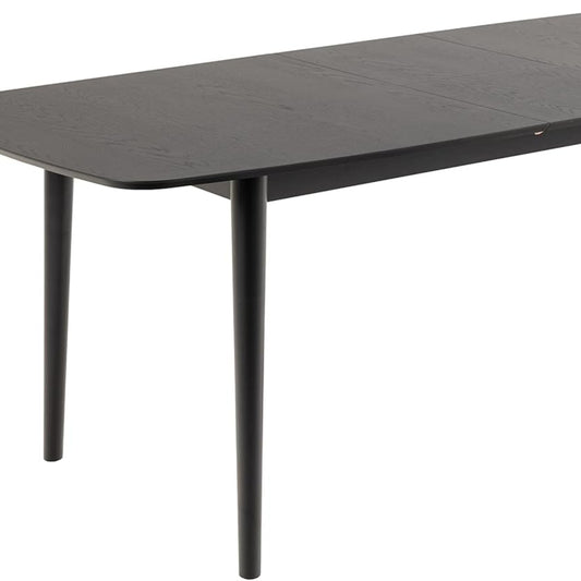 AC Design Furniture Monty Extendable Dining Table for 6 Seater Rectangular Table Top in White Round Legs Kitchen Table with Pull-Out Top W 180 x H 75 x D 90 cm