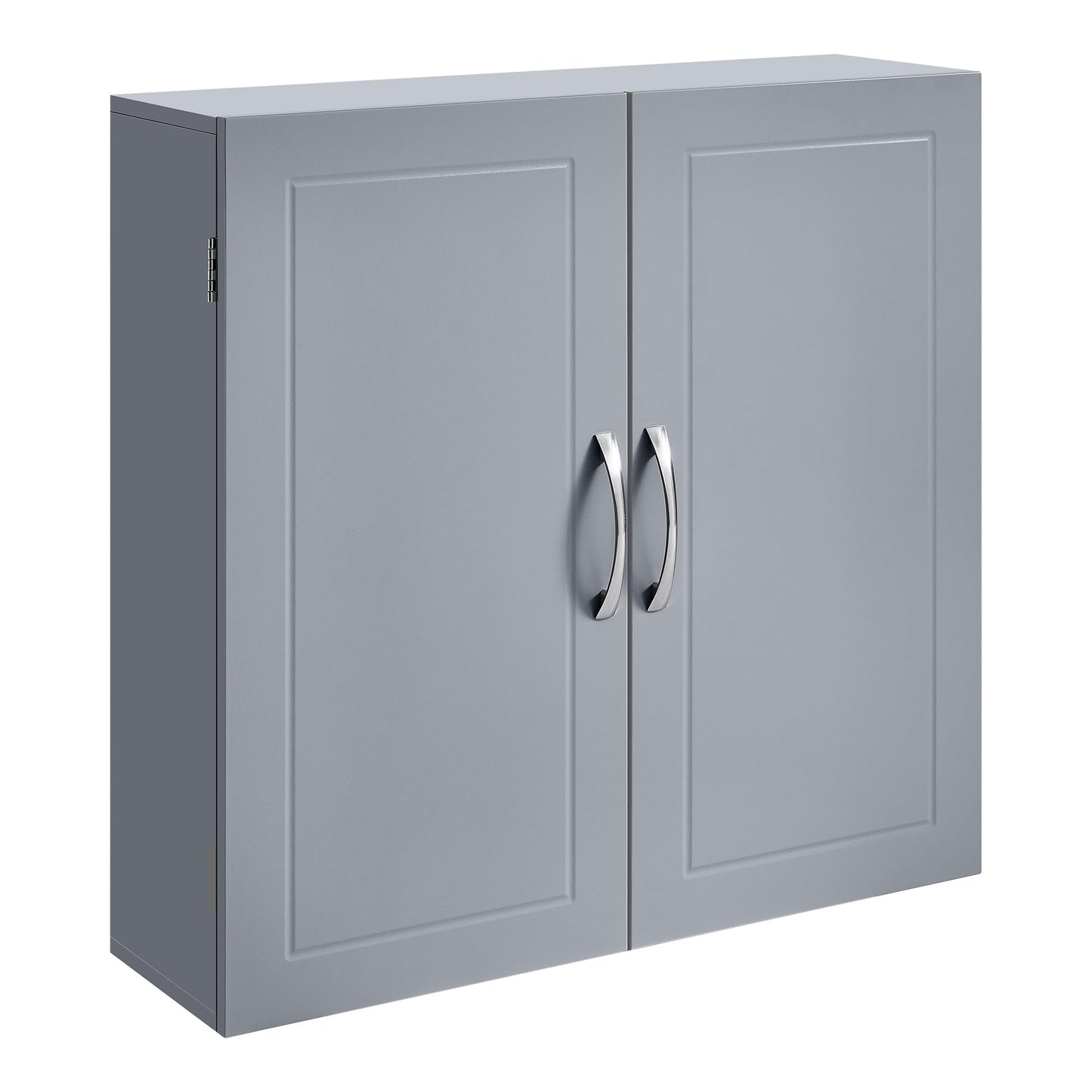 VASAGLE BBC320P36 Wall Mounted Bathroom Cabinet 18 x 60 x 60 cm Wall Cabinet with Adjustable Shelves Dove Grey