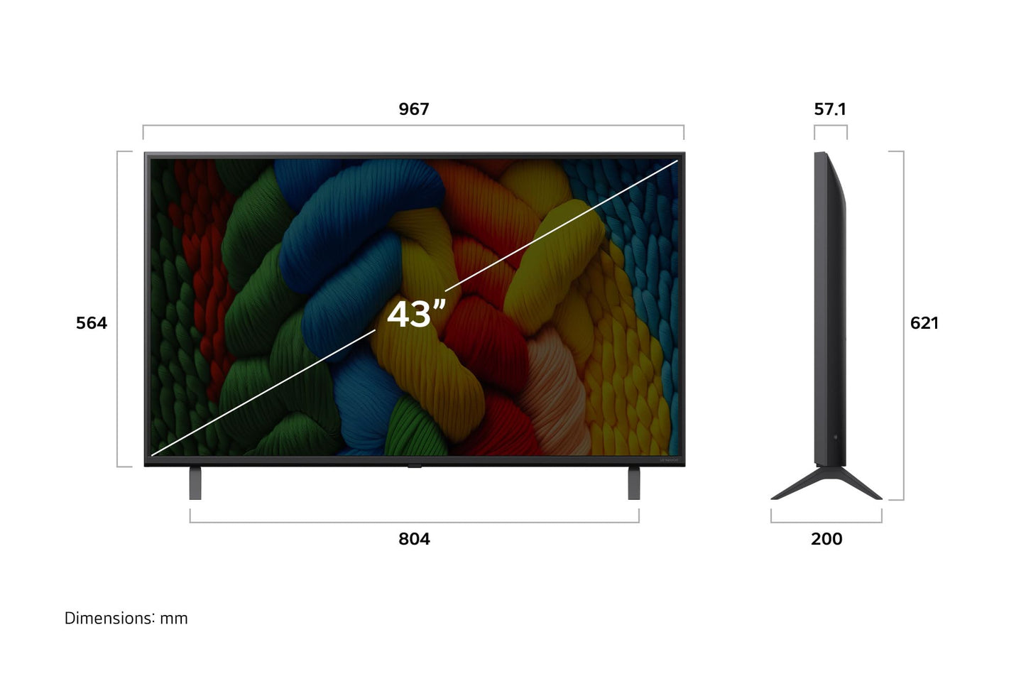 LG 65NANO81T6A TV 65 Inch (165 cm) NanoCell TV (α5 Gen7 4K AI Processor, webOS 24, HDR10, up to 60Hz) [Model Year 2024]