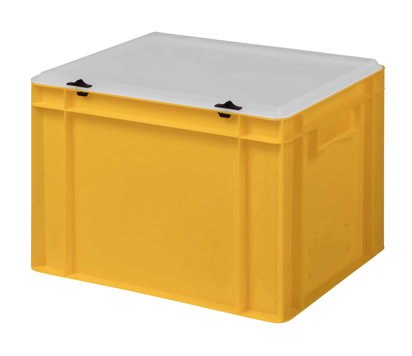 Design Eurobox Stacking Box Storage Container Plastic Box in 5 Colours and 16 Sizes with Transparent Lid (Matte) (Grey, 60 x 40 x 33 cm)