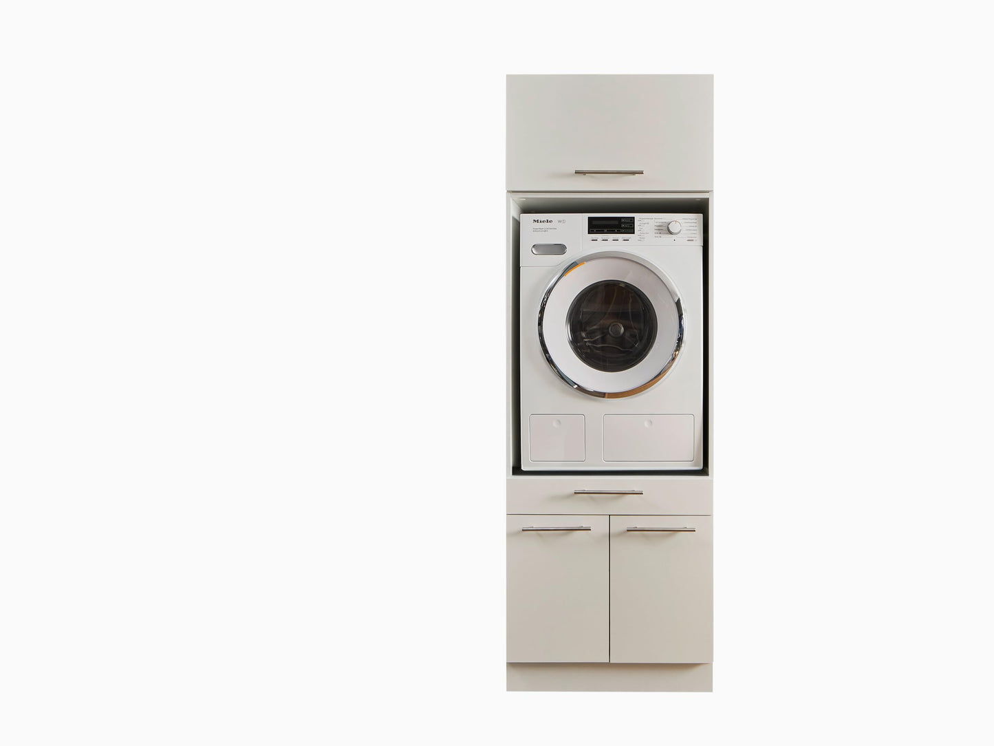 LAUNDREEZY Cabinet Attachment for Washing Machine Cabinet, White, Attachment Cabinet for Additional Storage Space in the Laundry Room, 50 x 38 x 67.5 cm (W x H x D)