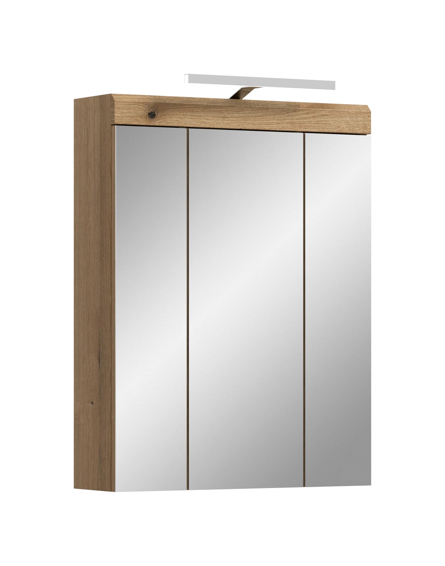 Badezimmer Scout X06B2723 Wall-Mounted Cupboard Wide Cabinet in Front White High Gloss Body Smoke Silver Nb. Approx. 74 x 79 x 24 cm