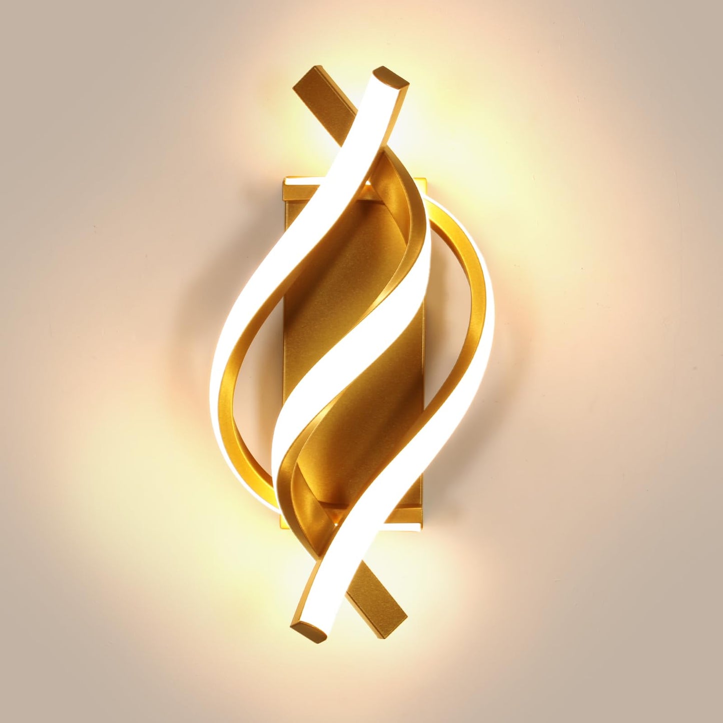 Comely Aluminium LED Wall Light Indoor Gold 22 W 2500 LM Modern Wall Light LED Wall Lighting Neutral Light 4500 K for Living Room Bedroom Hallway