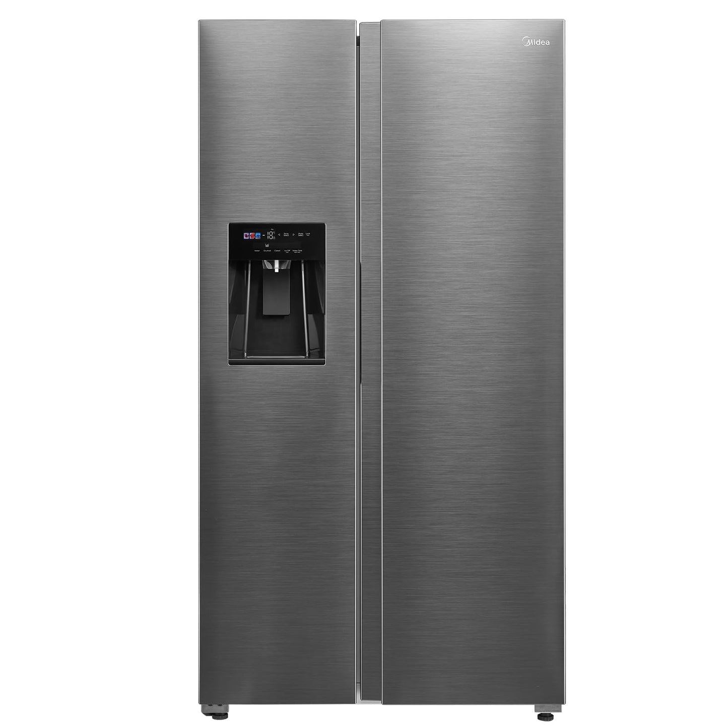 Midea KS-DDX 6.32 WT Side-by-Side Kühl-/Gefrierkombination/ 178,8 cm Höhe/ 254 kWh/Jahr/No Frost/Dual Inverter Compressor/mit 3in1 Wasser-/Eisspender und Wassertank, Dark Inox