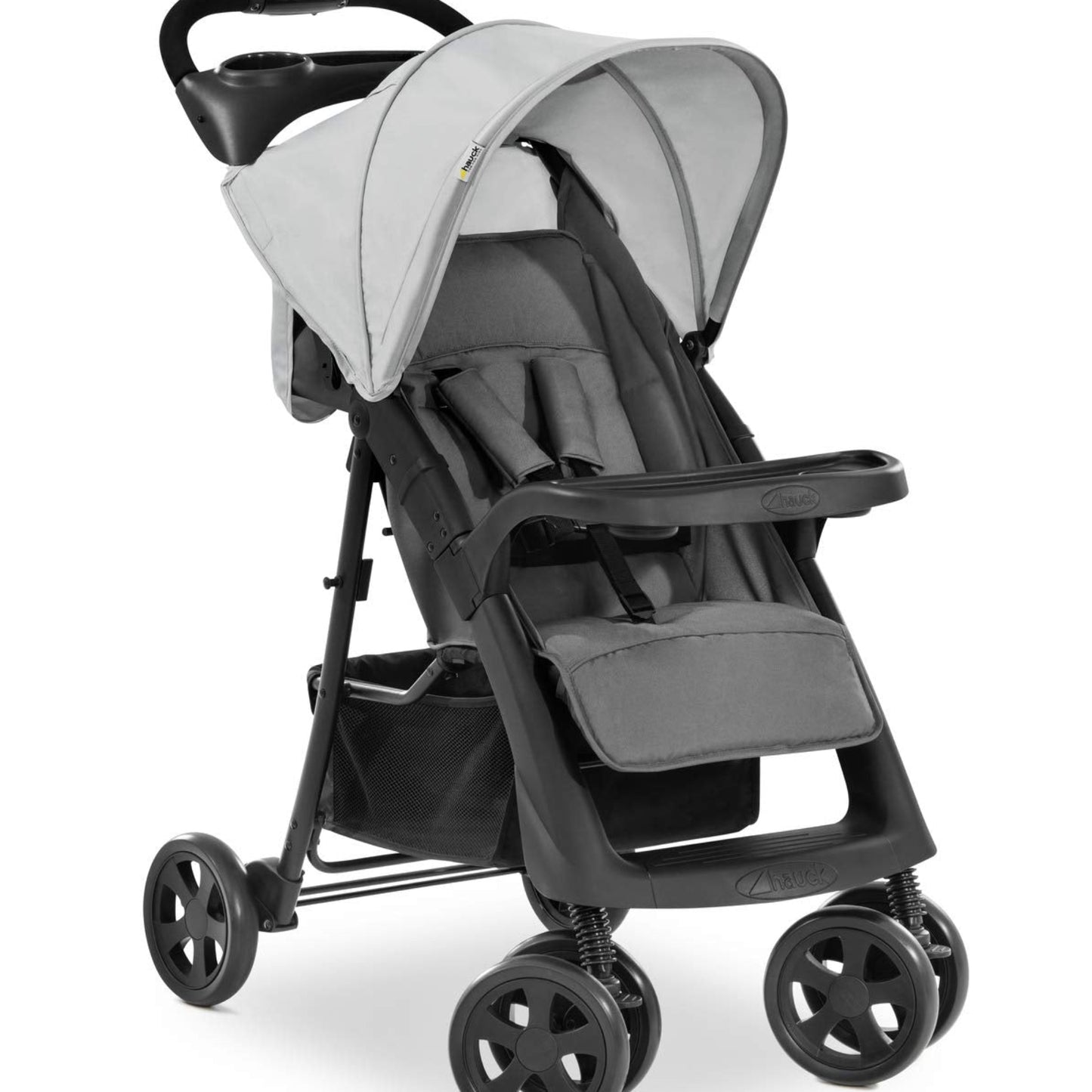 Hauck Buggy Shopper Neo II / with reclining function, small foldable / for children from birth up to 15 kg, Caviar Silver (Silver)