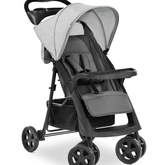 Hauck Buggy Shopper Neo II / with reclining function, small foldable / for children from birth up to 15 kg, Caviar Silver (Silver)