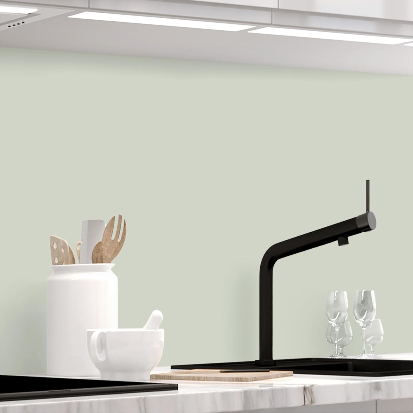 StickerProfis Kitchen Backsplash, Self-Adhesive, 1.5 mm, Stiffened, for All Surfaces, Hard PET (polyethylene terephthalate) Material