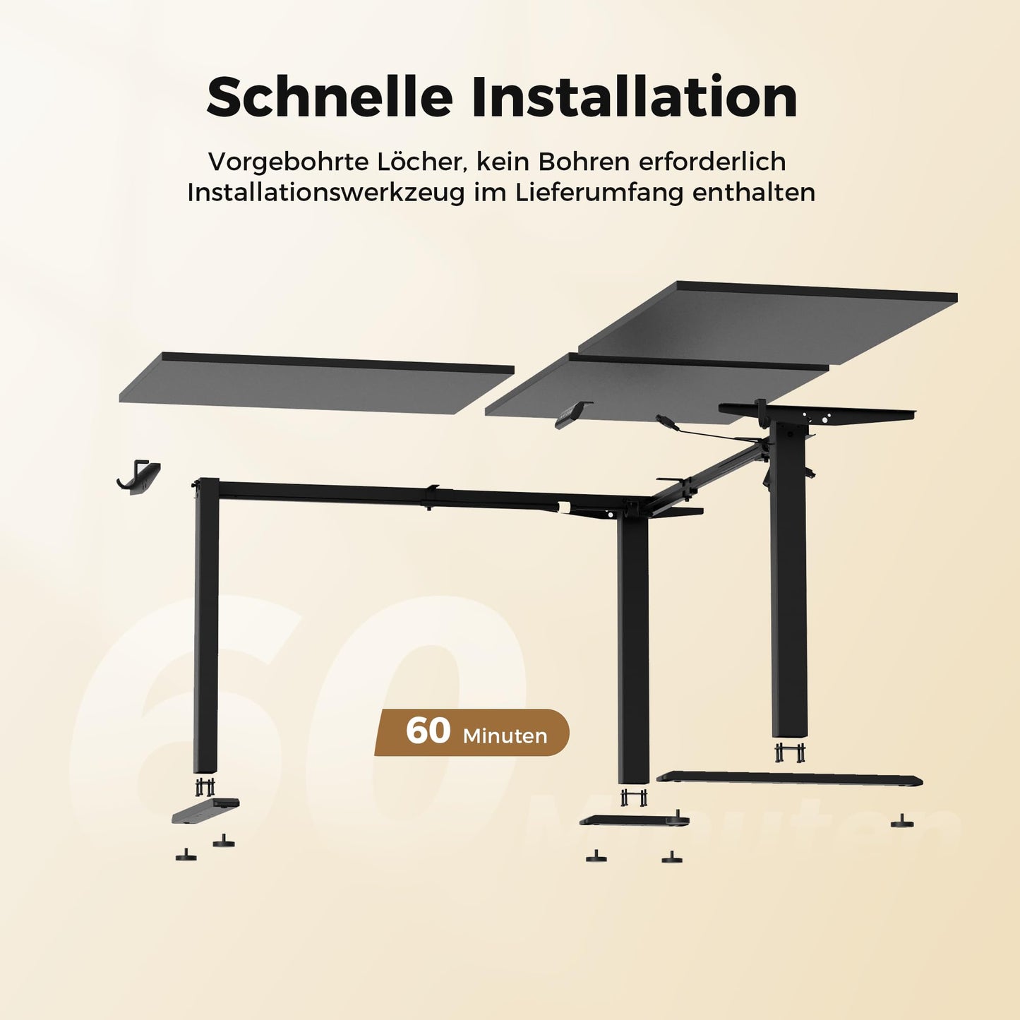 Agilestic L-Shaped Height-Adjustable Desk, 160 x 140 cm Desk, Height Adjustable, Electric, Corner Desk, Ergonomic Standing Seat Table, Computer Desk, White