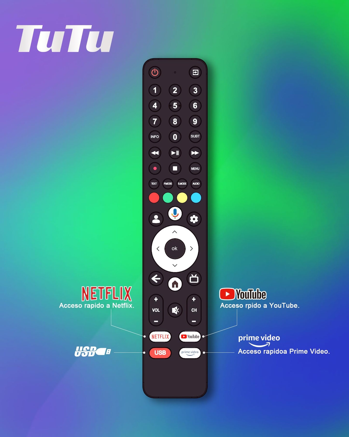TuTu Smart TV 25 Zoll (64 cm) Full HD VIDAA Fernseher mit WLAN Triple Tuner (DVB-T/T2, DVB-C, DVB-S/S2) APP Store HDMI USB (TUV25FQ1B, 2024)