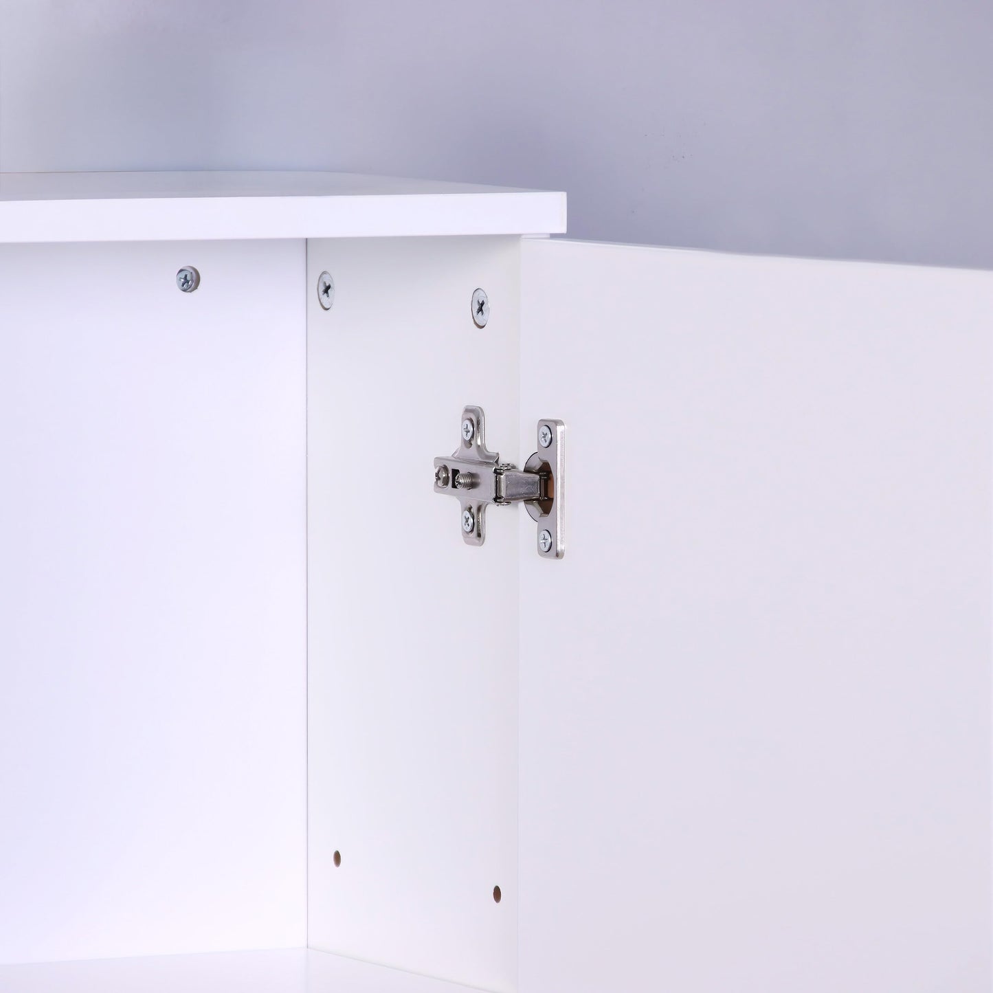 Relaxdays Bathroom Wall Cupboard, 2 Compartments, H x W x D: 62 x 30 x 21 cm, Adjustable Shelf, Narrow Bathroom Cabinet, MDF, White