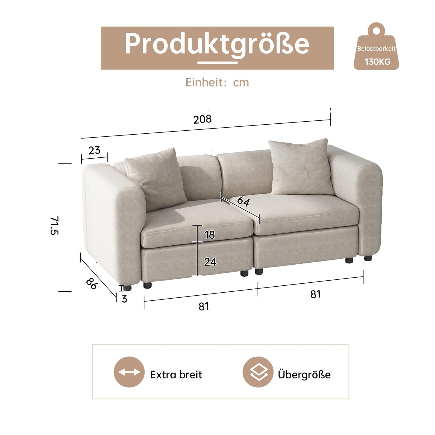Miuuod 9-Sitzer Sofa