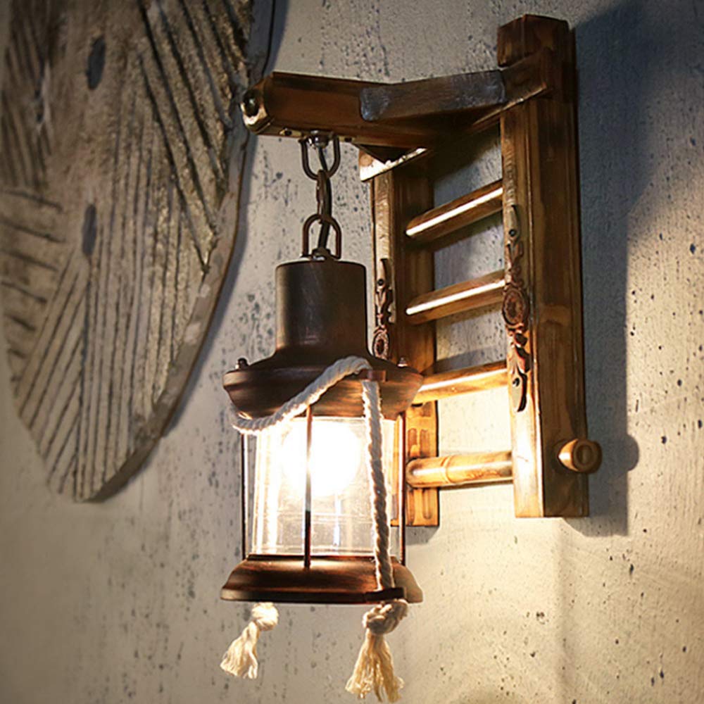E27 Industrieller Retro Pendelleuchte Massivem Holz Esstisch Lamp Antike Getriebeleuchten Wohnzimmer Kronleuchter Höhenverstellbare Schlafzimmer Hängelampe Bar Dekoration Deckenleuchten (3 Flamme)
