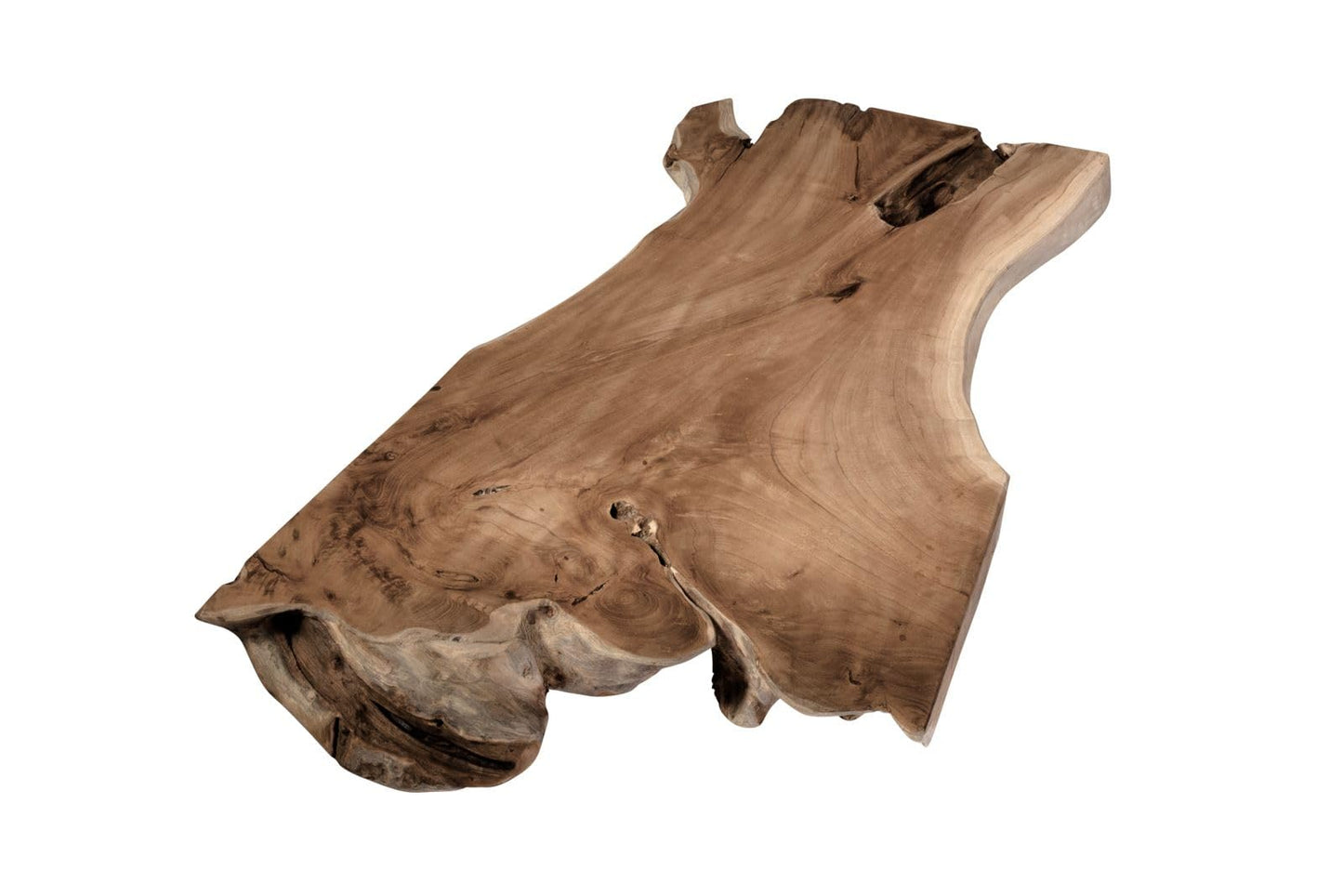 SAM Ibiza Coffee Table, Side Table Made of Root Wood, Solid Teak Wood + Natural, Sofa Table with Metal Legs, Black, 110 x 60 x 40 cm