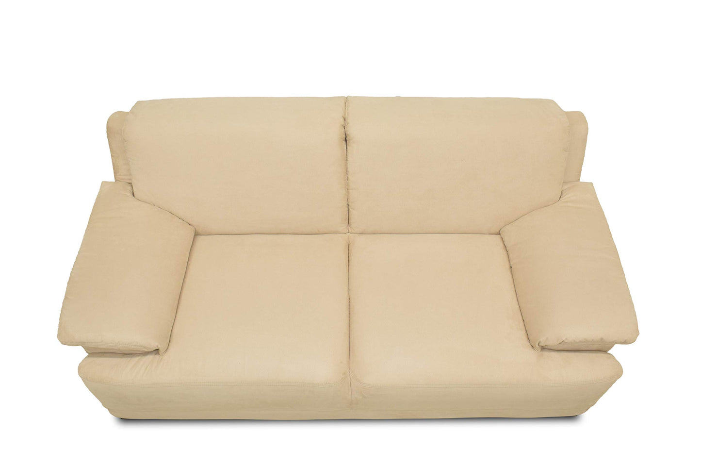DOMO. collection Sofa Telos, 3-Sitzer Boxspringsofa, 3er Sofa mit Boxspringfederung, zeitlose Couch mit breiten Armlehnen, Polstergarnitur 218 x 96 x 80 cm (BxTxH), beige (hell)