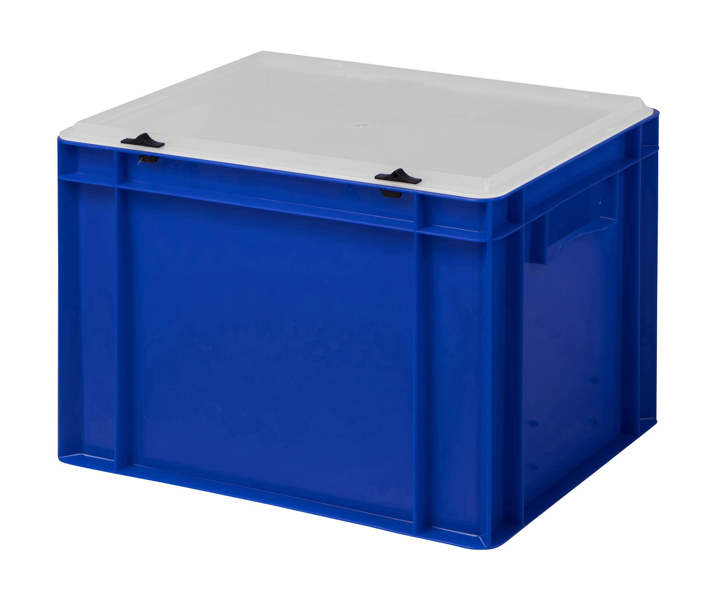 Design Eurobox Stacking Box Storage Container Plastic Box in 5 Colours and 16 Sizes with Transparent Lid (Matte) (Grey, 60 x 40 x 33 cm)