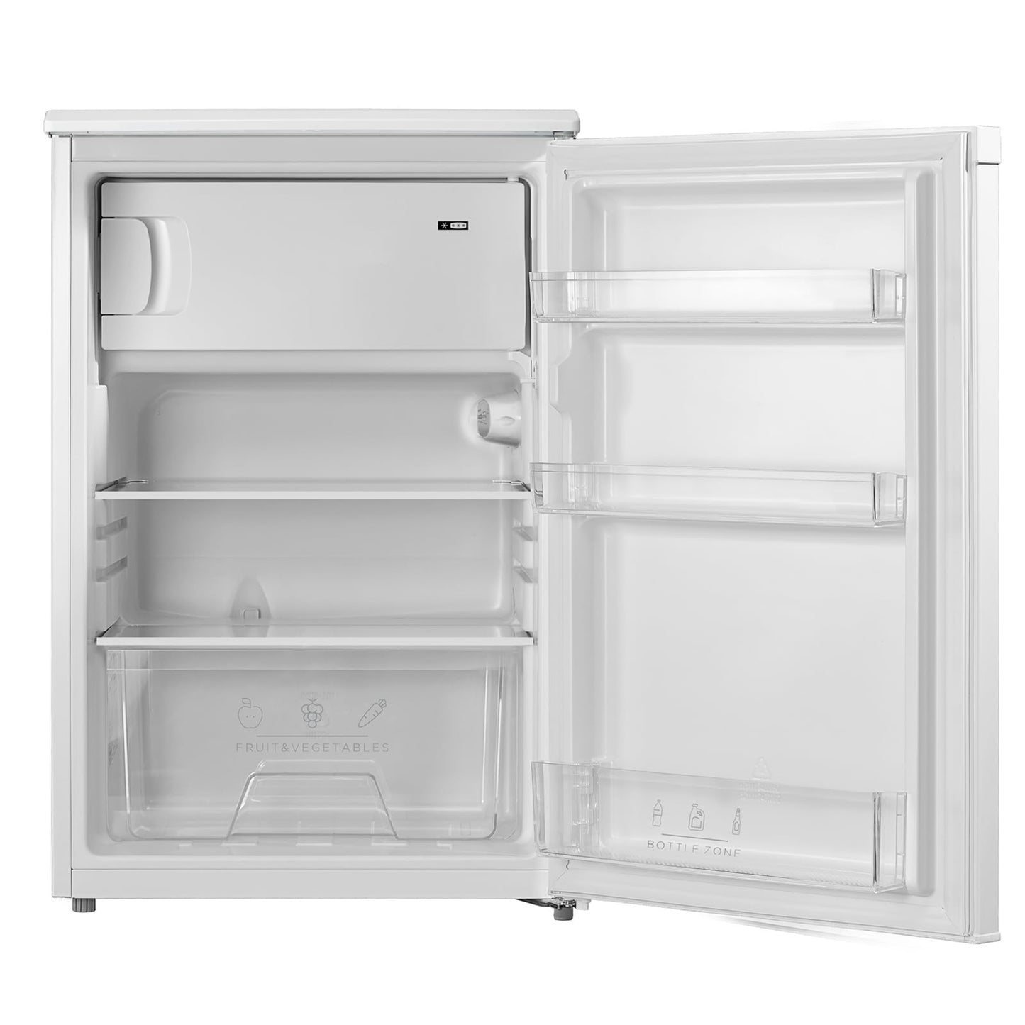Comfee RCD133WH3(E) Fridge, 131L Fridge without Freezer, Inverter Compressor, Fruit and Vegetable Compartment, 84.5 cm H x 55.3 cm W, 72 kWh per Year, Adjustable Temperature Control, Adjustable Feet