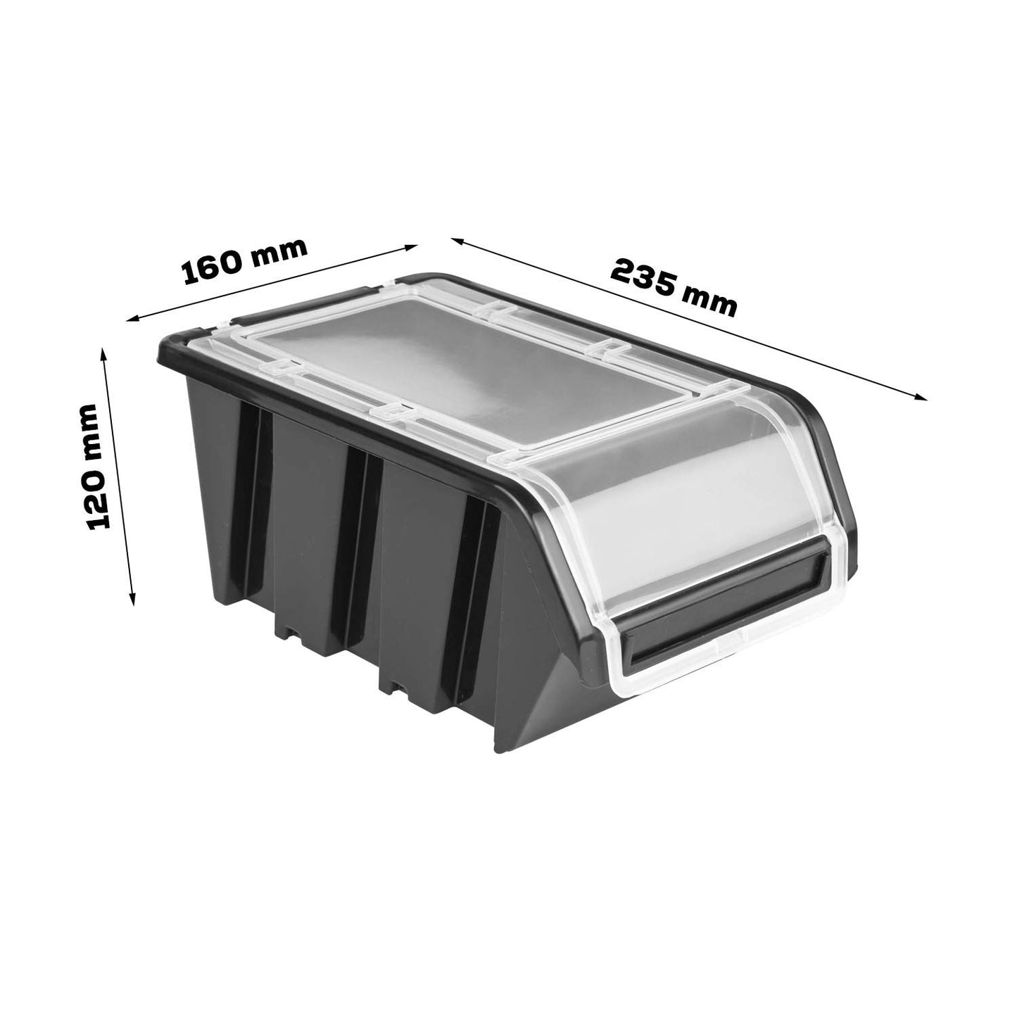 Box with Lid + Wall Shelf 120 x 80 cm Stacking Boxes Storage System Pack of 56