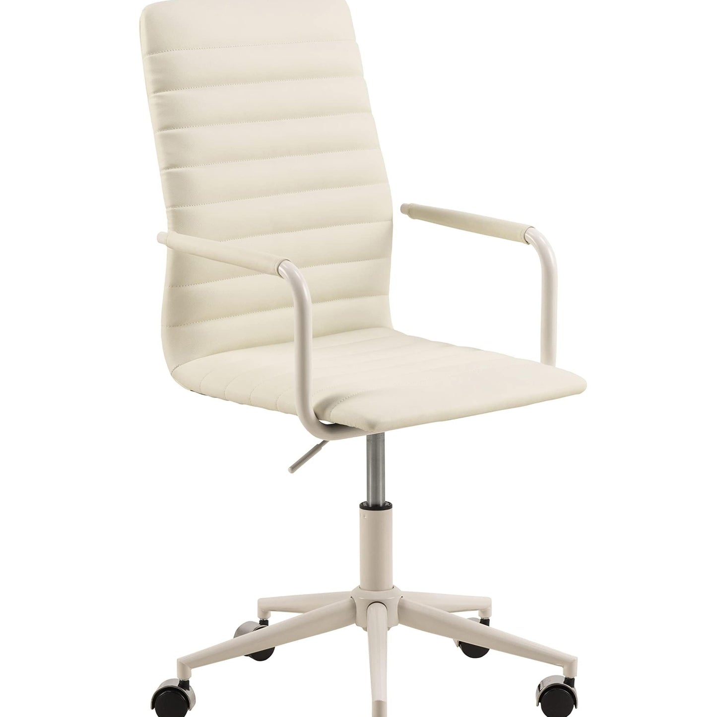 Amazon Basics White PU Leather Office Chair 58 x 58 x 103 cm