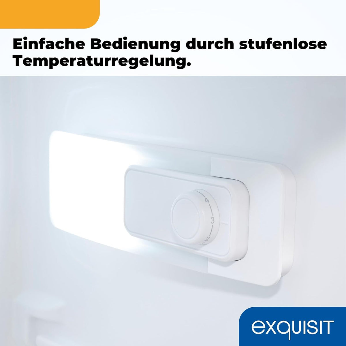 Exquisit KGC5270-45-040D Fridge-Freezer, 206 Litres, 4-Star Freezer, 4 Glass Shelves, Interchangeable Door Hinge, LED Lighting, Inoxlook