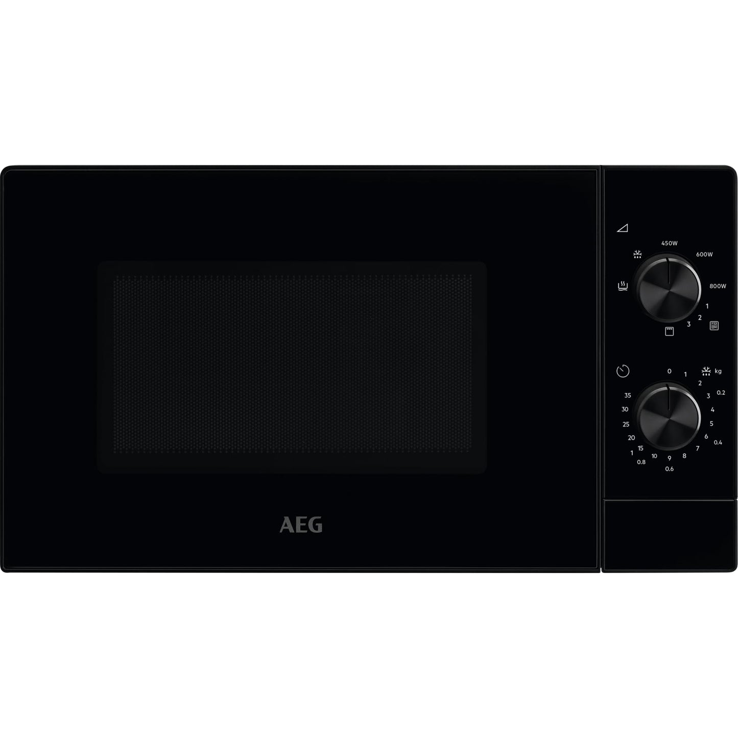 AEG MFB252DB Freestanding Microwave with Grill Function, 25L, 900W, 7 Power Levels, Inverter Technology, Defrosting Function, LED Lighting, Stainless Steel Interior, SteamPot, Black