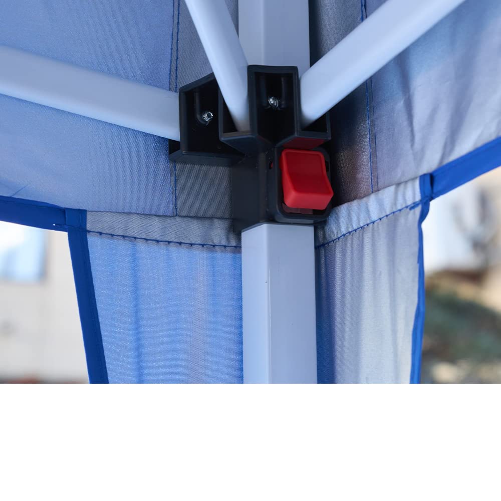 Mingone Folding Gazebo Waterproof Gazebo 3 x 3 m Stable Party Tent Pop Up Garden Tent Pasture Tent PE Beer Tent UV Protection 50+ Marquee with 4 Side Panels, Beige