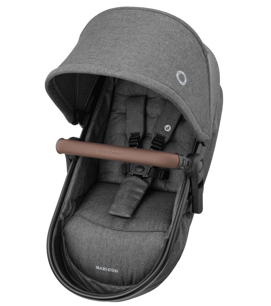 Maxi-Cosi Zelia S Trio Pushchair 3-in-1 Complete Set, 0-4 Years, up to 22 kg, Foldable, Compact, Adjustable Baby Pram, with CabrioFix S i-Size Baby Seat, Accessories, Changing Bag, Dark Grey