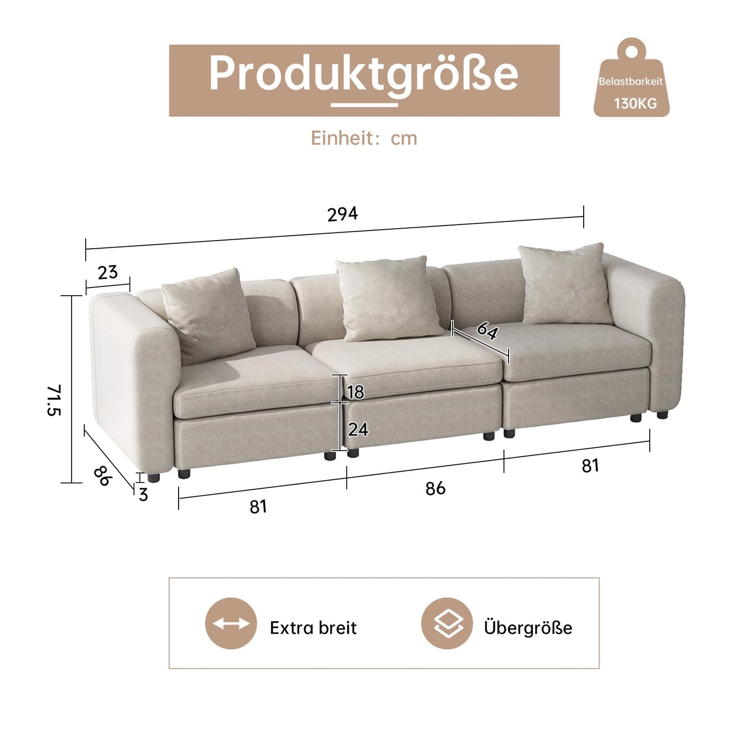 Miuuod 9-Sitzer Sofa