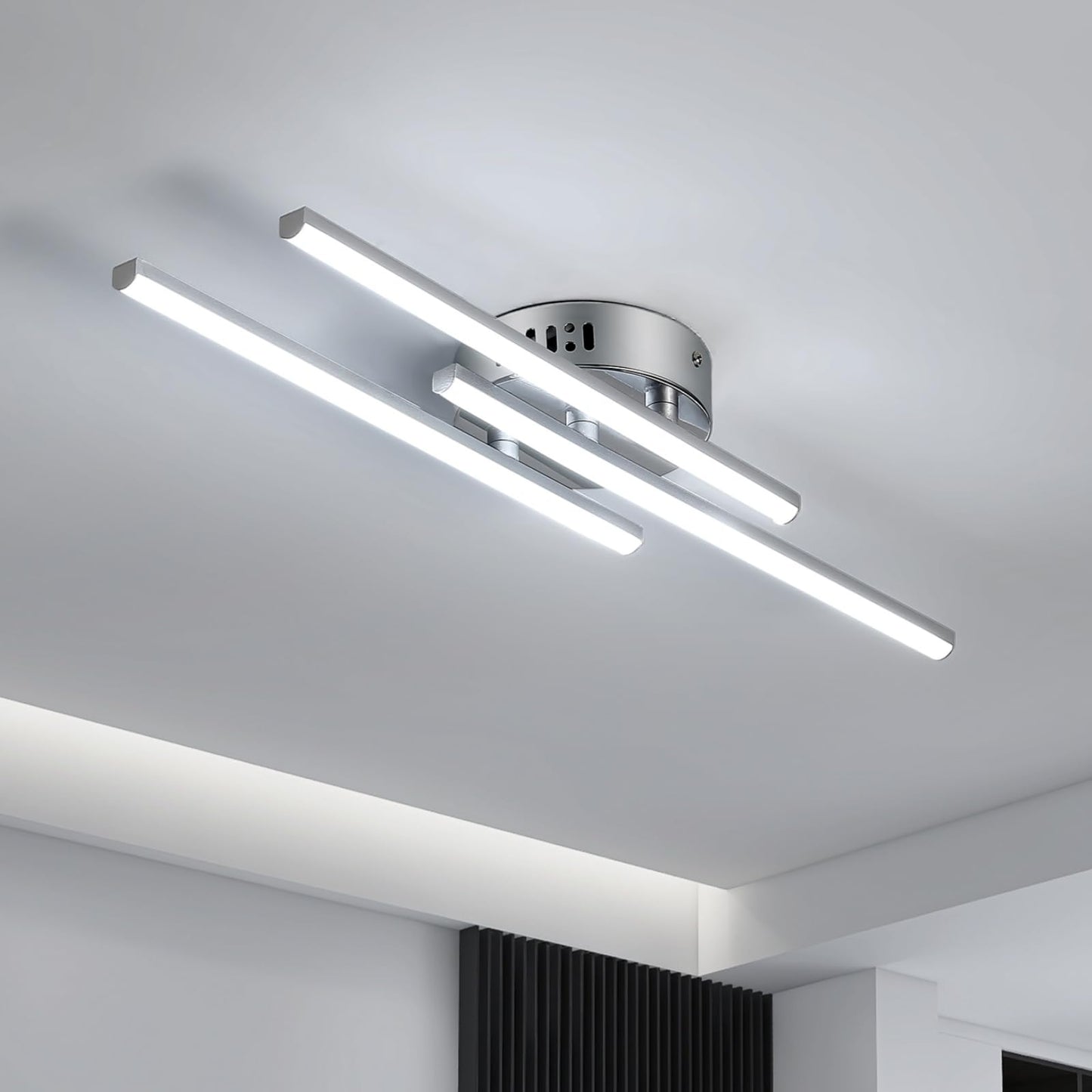 LED Ceiling Light, Kitchen Ceiling Light, Bedroom, 18 W 1620 LM Ceiling Light Living Room, 6500 K Cold White, 3 LEDs, Suitable for Bedroom, Dining Table, Hallway Lamp Ceiling, Balcony, Diameter 54 cm